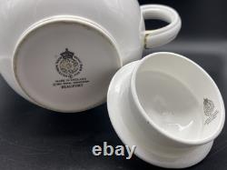 Royal Worcester Fine Bone China Tea Set 5 Cups Teapot Sugar Bowl Creamer England