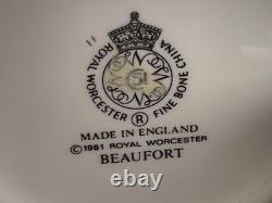 Royal Worcester Fine Bone China Tea Set 5 Cups Teapot Sugar Bowl Creamer England