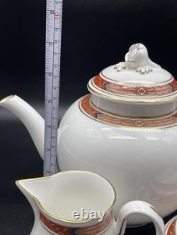 Royal Worcester Fine Bone China Tea Set 5 Cups Teapot Sugar Bowl Creamer England