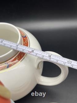 Royal Worcester Fine Bone China Tea Set 5 Cups Teapot Sugar Bowl Creamer England