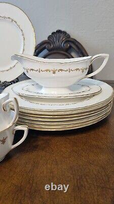 Royal Worcester GOLD CHANTILLY fine bone china dinner set for 56 made in England