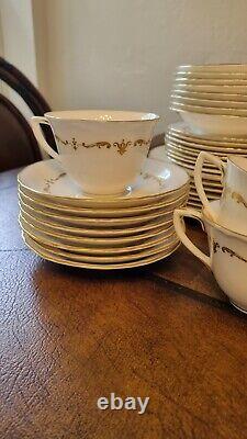 Royal Worcester GOLD CHANTILLY fine bone china dinner set for 56 made in England