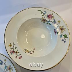 Royal Worcester Hampton Court 8 rim soup bowls Set of 6 bone china England