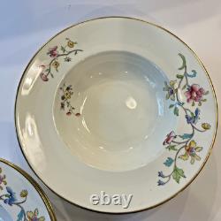 Royal Worcester Hampton Court 8 rim soup bowls Set of 6 bone china England