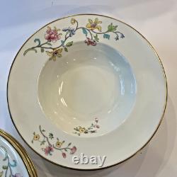Royal Worcester Hampton Court 8 rim soup bowls Set of 6 bone china England