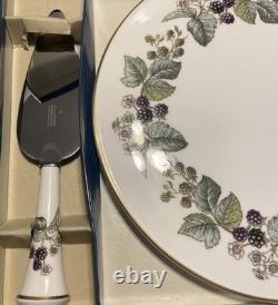 Royal Worcester Lavinia Bone China Cake Plate & Server Set WithBox England Vintage