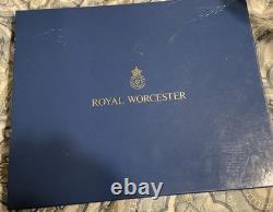 Royal Worcester Lavinia Bone China Cake Plate & Server Set WithBox England Vintage