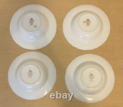 Royal Worcester REGENCY Blue Set of 4 Rim Soup Bowls 8 Fine Bone China
