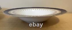 Royal Worcester REGENCY Blue Set of 4 Rim Soup Bowls 8 Fine Bone China