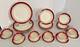 Royal Worcester Regency Ruby Dinner Set-5-Pc Place Settings for Six-England-EC