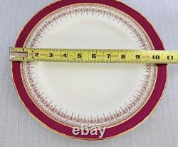 Royal Worcester Regency Ruby Dinner Set-5-Pc Place Settings for Six-England-EC