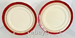 Royal Worcester Regency Ruby Dinner Set-5-Pc Place Settings for Six-England-EC