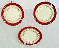 Royal Worcester Regency Ruby Dinner Set-5-Pc Place Settings for Six-England-EC