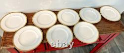 Royal Worchester England Bone China Dessert Plates 24k Gold Trim, set of 8