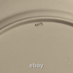 SET OF 4 AYNSLEY Burgundy GOLD Leaf Scroll PLATE 8013 BONE CHINA England 10.25