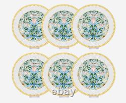 SET OF 6 Morris Garden Porcelain Dinner Plates Floral Bone China Plates 10.5