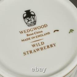SET OF (6) WEDGWOOD ENGLAND WILD STRAWBERRY DEMITASSE CUPS With SAUCERS