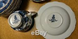 (SET OF 8) Booths England China REAL OLD WILLOW BLUE Cup & Saucer