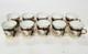 SET of 10 Antique ENGLISH Floral & Gilt Fine China PORCELAIN CUPS by AYNSLEY