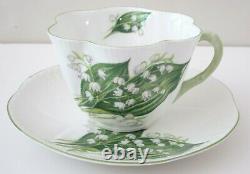 SHELLEY Dainty LILY OF THE VALLEY Flower Tea Cup Saucer Set Bone China England