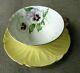 SHELLEY Pansy Yellow Oleander Teacup and Saucer Set England Bone China