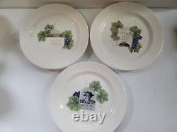 SIX (6) WEDGWOOD GRAND GOURMET 9 3/4 WINE SALAD Plates Bone China ENGLAND 1999