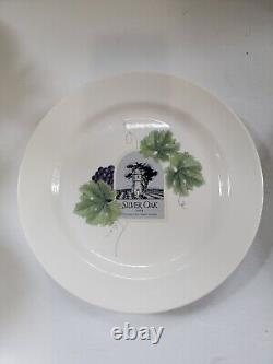 SIX (6) WEDGWOOD GRAND GOURMET 9 3/4 WINE SALAD Plates Bone China ENGLAND 1999