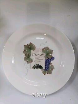 SIX (6) WEDGWOOD GRAND GOURMET 9 3/4 WINE SALAD Plates Bone China ENGLAND 1999