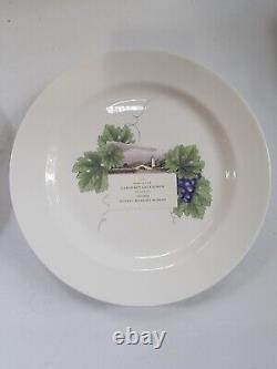 SIX (6) WEDGWOOD GRAND GOURMET 9 3/4 WINE SALAD Plates Bone China ENGLAND 1999