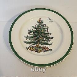 SPODE CHINA CHRISTMAS TREE 10 3/4 Dinner Plate Made in ENGLAND Set Of 9