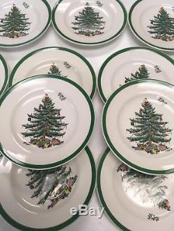 SPODE England China Christmas Tree 6.5 App Bread Butter Plates Set of 15