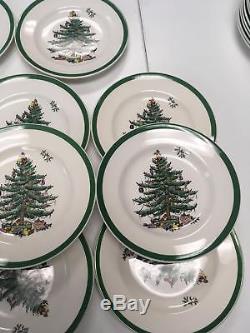 SPODE England China Christmas Tree 6.5 App Bread Butter Plates Set of 15