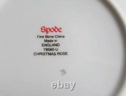 SPODE Fine Bone China England CHRISTMAS ROSE (2) 5 Pc. Place Settings MINT