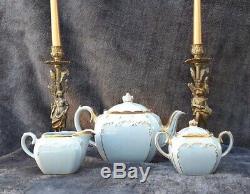 Sadler Blue Cube Teapot China Tea Set Full Sized James Sadler England