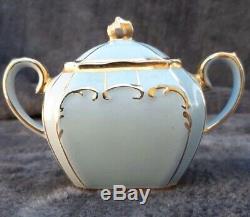 Sadler Blue Cube Teapot China Tea Set Full Sized James Sadler England