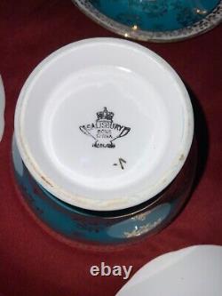 Salisbury Bone China Tea Cups & Saucer 3027pb v1. 1960 Set of 5