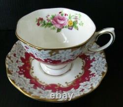 Scarce Royal Albert Brighton Rose Teacup and Saucer Set Bone China England RARE