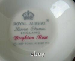 Scarce Royal Albert Brighton Rose Teacup and Saucer Set Bone China England RARE