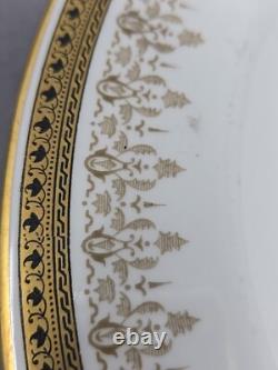 Set 10 Cauldon China England Rimmed Soup Bowls c. 1890s D 9 1/2