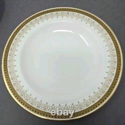 Set 10 Cauldon China England Rimmed Soup Bowls c. 1890s D 9 1/2