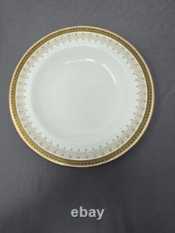 Set 10 Cauldon China England Rimmed Soup Bowls c. 1890s D 9 1/2