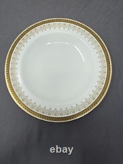 Set 10 Cauldon China England Rimmed Soup Bowls c. 1890s D 9 1/2