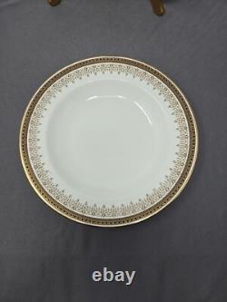 Set 10 Cauldon China England Rimmed Soup Bowls c. 1890s D 9 1/2