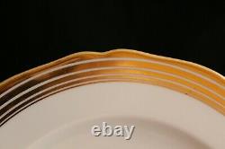 Set 10 Copelands England China Dinner Plates Gold Encrusted 8289 Pattern