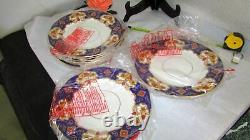 Set 10 Royal Albert Heirloom Pattern Salad Plates Bone China England Stamp
