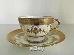Set 4 Minton Riverton K227 Footed Cup/ Saucer Bone China Made In England