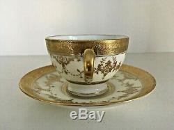 Set 4 Minton Riverton K227 Footed Cup/ Saucer Bone China Made In England