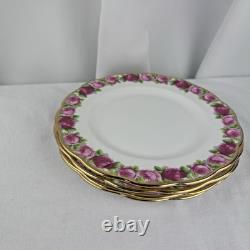 Set 4 Royal Albert Old English Rose Dinner Plate Bone China Made in England