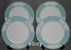 Set (4) SPODE Bone China PRAIRIE FLOWER PATTERN Dinner Plates MADE IN ENGLAND