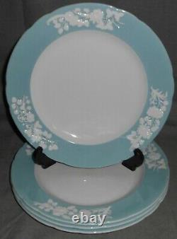 Set (4) SPODE Bone China PRAIRIE FLOWER PATTERN Dinner Plates MADE IN ENGLAND